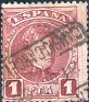 Spain 1901 Alfonso XIII 1 PTA Carmin Edifil 253. España 1901 253. Subida por susofe